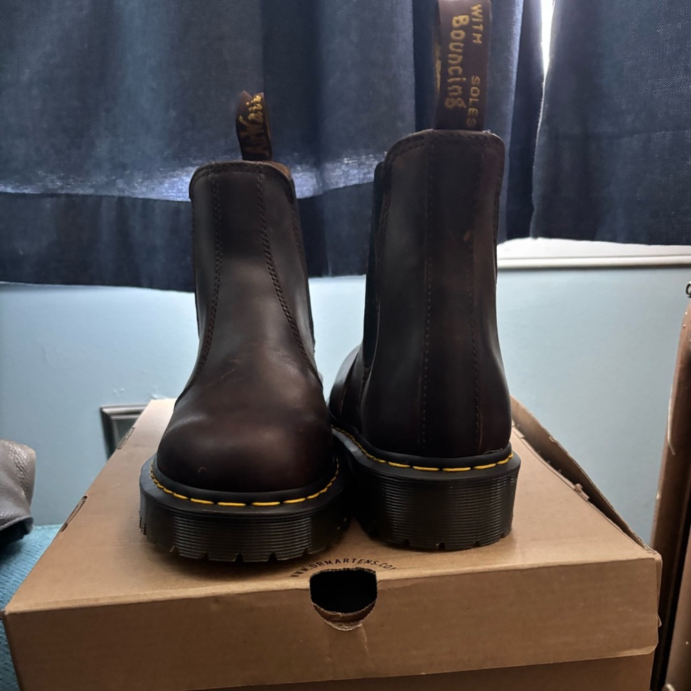 Dr. Martens Dark Brown Leather Ankle Boots